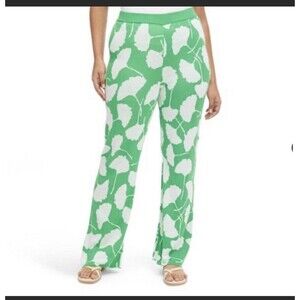 DVF Target - Diane Von Furstenberg Green Ginkgo Knit Flare Pants  NWT -